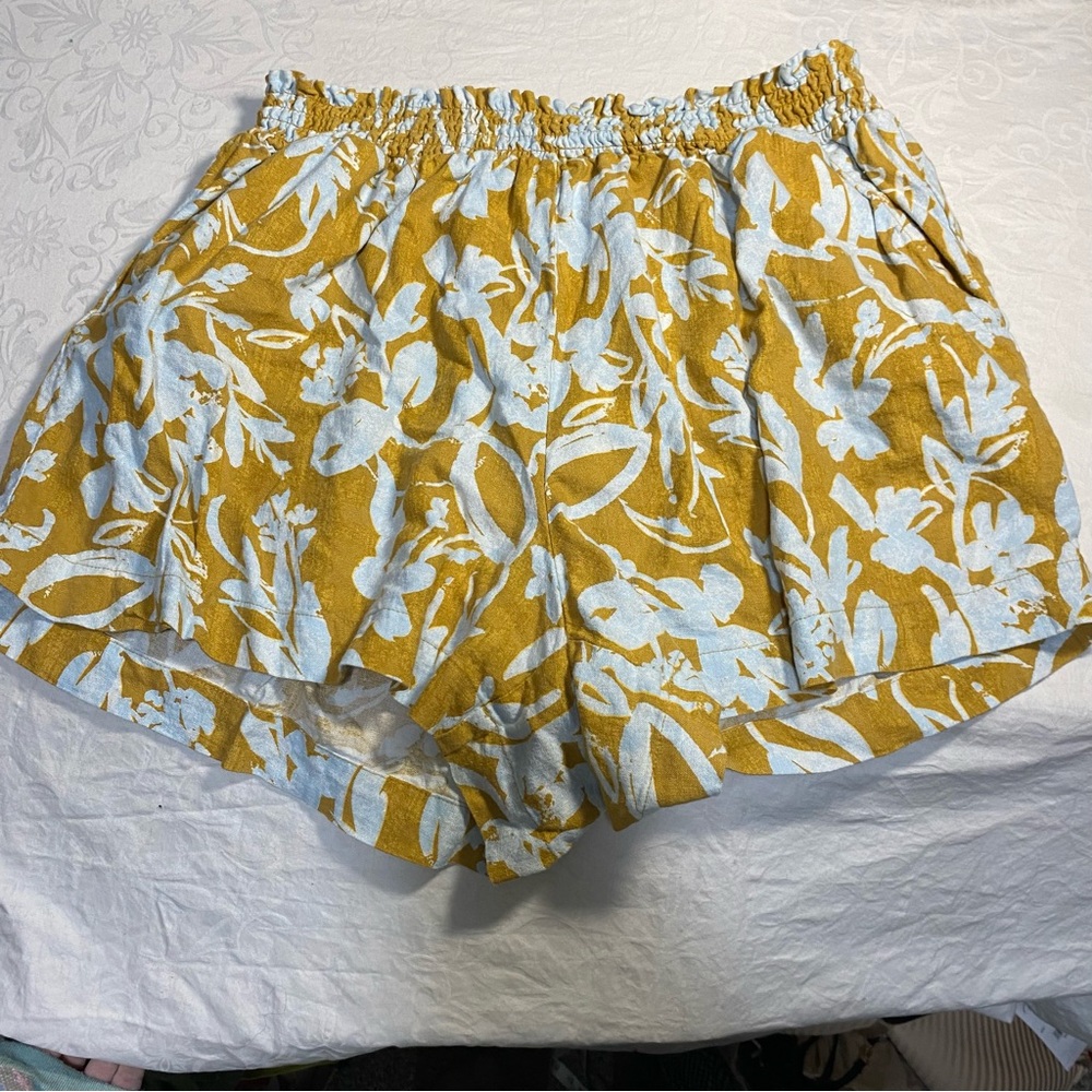 NEW Ava & Viv Linen Shorts Floral Print Loose Fit relaxed Flowy Summer Short 2X - Picture 6 of 10